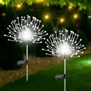 lampe solaire multicolore feux dartifice fleurs extérieure halloween noel moderne