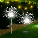 lampe solaire multicolore feux dartifice fleurs extérieure halloween noel moderne