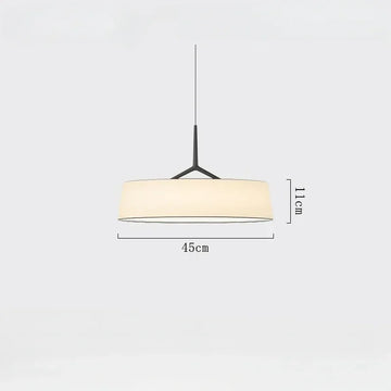 suspension lumineuse moderne minimaliste abat jour blanc structure marron texturé métal 90 260V