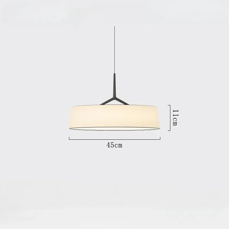 suspension lumineuse moderne minimaliste abat jour blanc structure marron texturé métal 90 260V