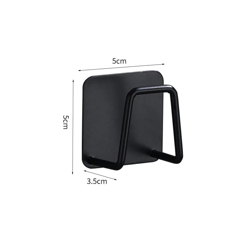 porte savon mural adhésif argenté noir blanc moderne minimaliste cuisine