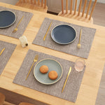 serviettes table lin classiques opaques beige gris noir vert rose bleu respectueuses l'environnement