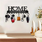 porte clés mural moderne motif sweet lettres dorées noir maison