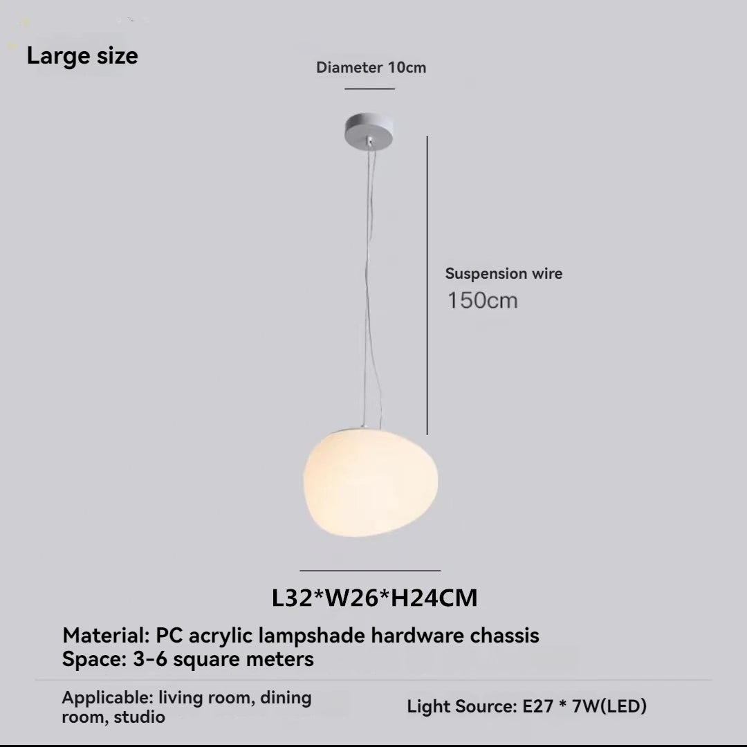 suspension ovale blanche moderne acrylique 3000k 4500k 6000k