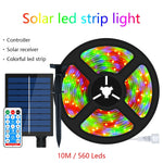 ruban led solaire ip67 waterproof 5m multicolore télécommande moderne extérieur noël