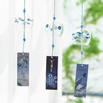cloche vent japonaise transparente poissons floral ruban maison spa cuisine traditionnelle