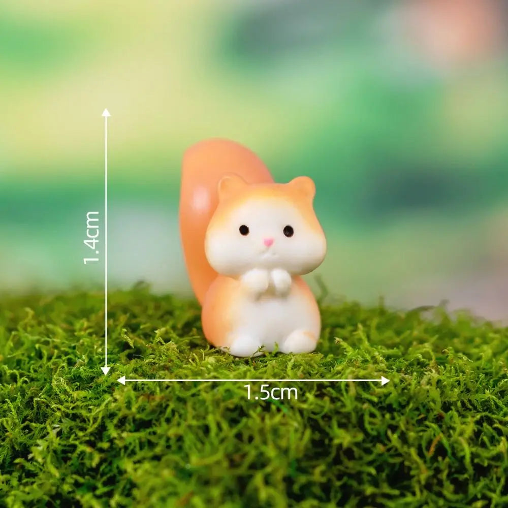 miniatures animaux cartoon blanc rose vert jaune gris bleu marron