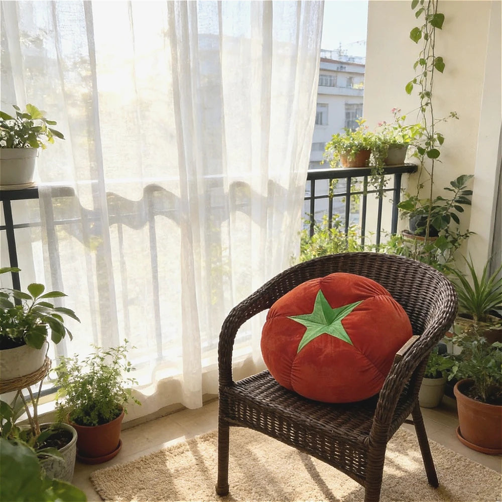 coussin mousse mémoire forme tomate citron moderne rouge jaune marronPATCH TRAVAIL lavable siège chambre