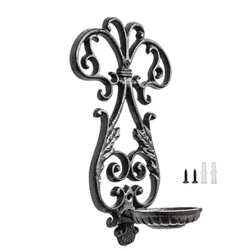 chandelier mural sculpture tête cerf noir ornements floraux artisanal vintage métal alliage decoration maison