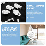 pulley rideau blanc moderne vis fixation accessoire store glissière