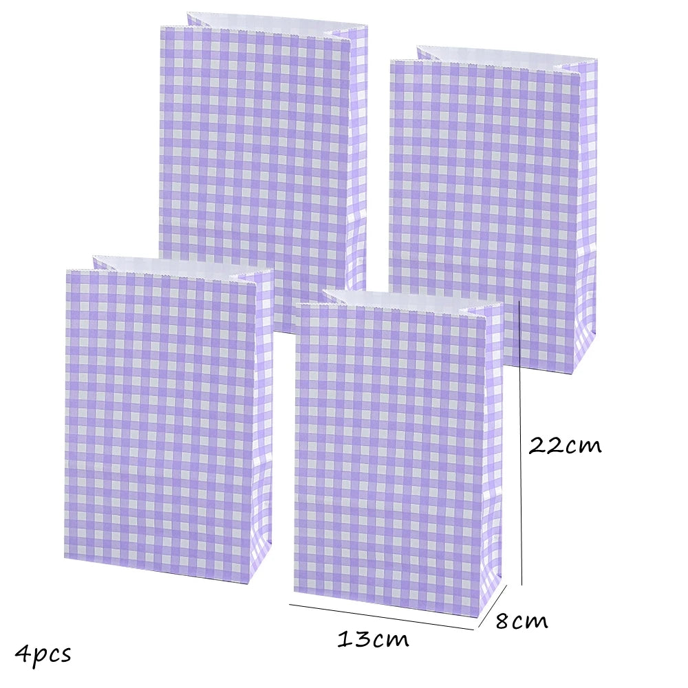 serviettes papier festives carreaux fruits pommes poires anniversaire mariage printemps orange rose