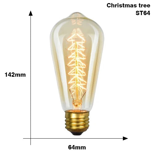 ampoules filament spirales dorées transparentes vintage rétro boîtes emballage doublons tringles salon