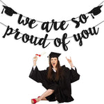 guirlande décorative graduation rose pailleté or pailleté lettres calligraphiées chapeaux diplômés paillettes apparentes festivité