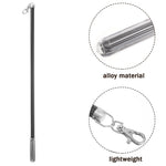 tige rideau noir rondelle transparente pull manuel boucle métallique drapery wand grommet easy glide