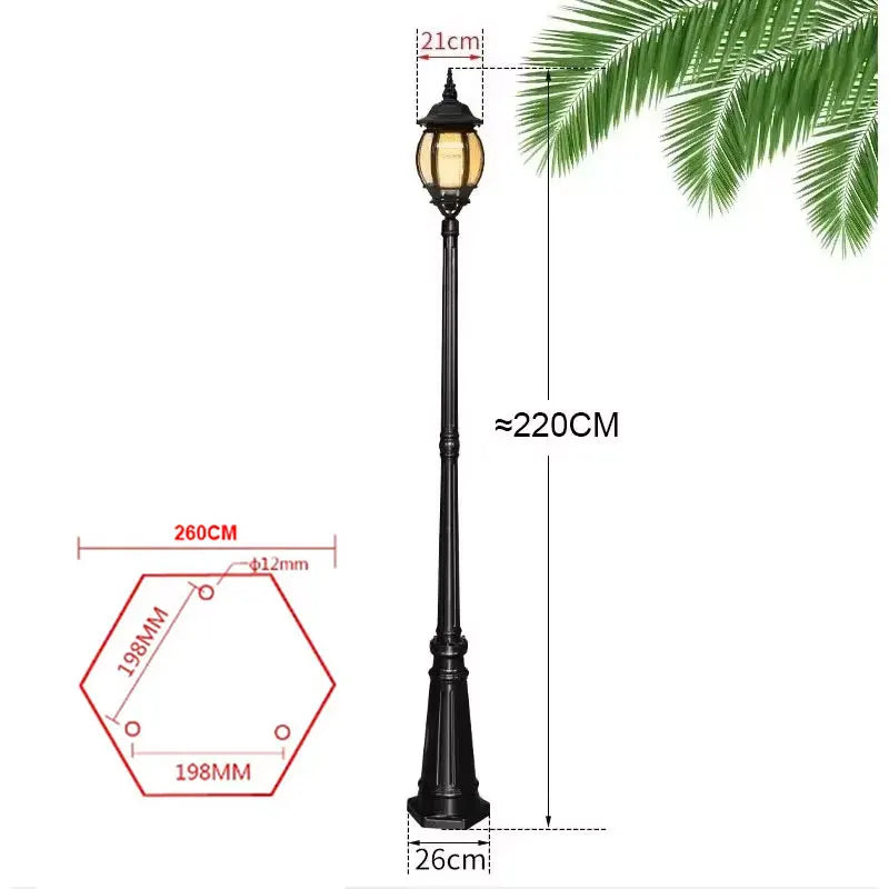 lampe rue industrielle ip65 bronze noir éclairage public led finition métallique classique vintage haute