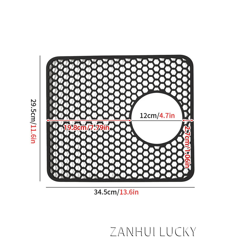 tapis cuisine silicone perforé moderne noir 200°C résistant 46.2cm 31.7cm