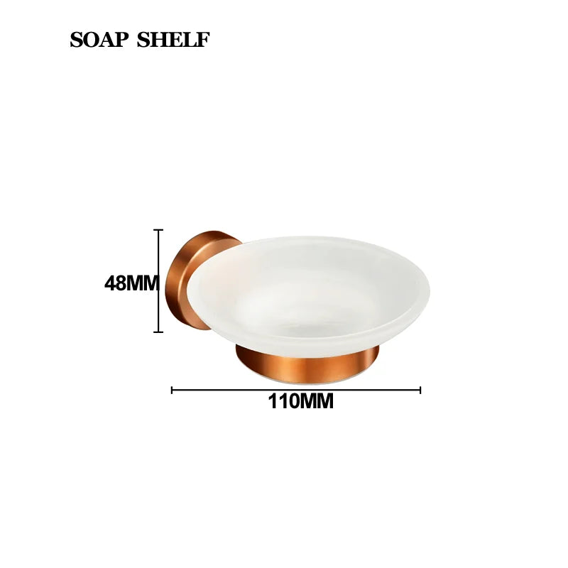 accessoires salle bain or rose finition brossée moderne porte savon papier toilette serviettes métal