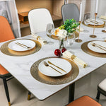 Lot de 6 napperons dorés métalliques pour décoration de table