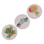 autocollants aimants multicolores dessins animés cartoon fée dinosaure lapin éléphant zèbre enfants urinoir thermochromique