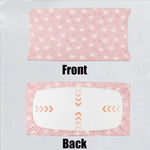 tapis changement bébé gris clair coeurs arc ciel cygnes élastiques moderne doux rose pâle