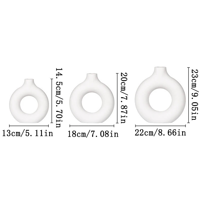 vases decoratifs blancs noirs modernes minimalistes rond simples