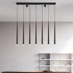 Suspension lumineuse moderne noire led minimaliste éclairage intérieur décoration maison 20 sources lumineuses