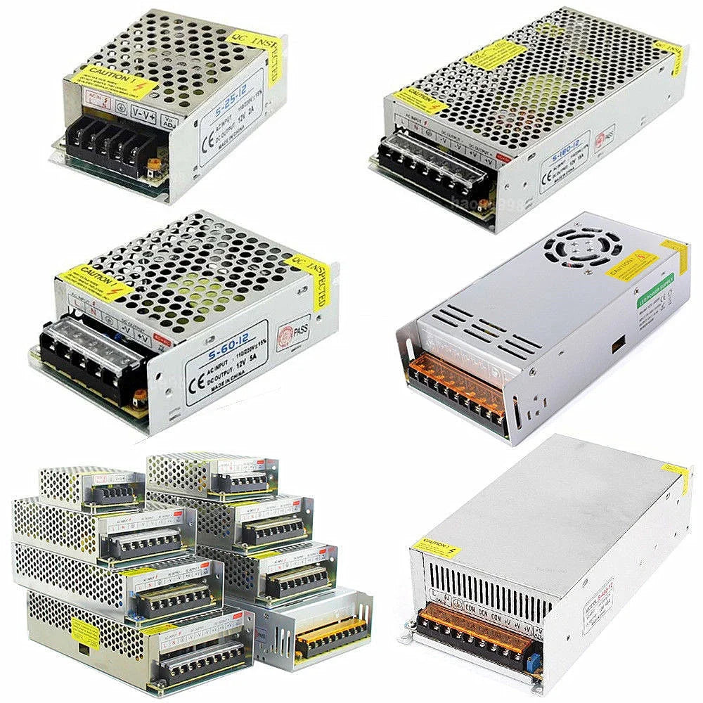 transformateur alimentation 12v 1a 2a 3a 5a 10a 15a 20a 30a 40a 50a ac110