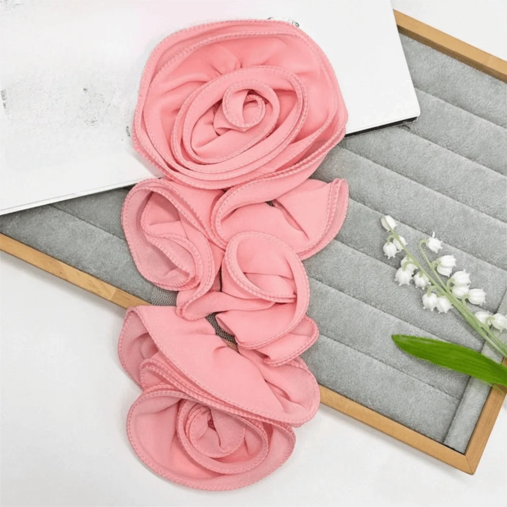 accessoire décoration mode fleur roses relief orange rose blanc rouge moderne élégant polyester