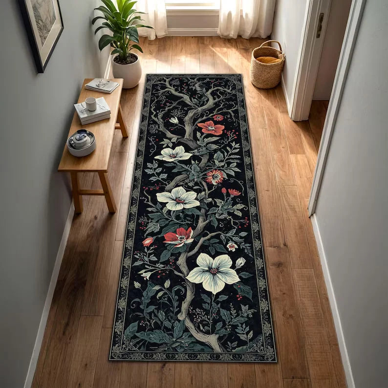 tapis sol antidérapant poisson koi fleur lotus décoration intérieure moderne polyester polypropylèneextérieur salon chambre