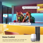 ruban led intelligent blanc moderne controle adhésif app mobile alexa google assistant