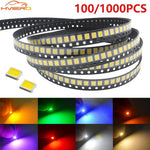 diodes led jaune rouge vert blanc chaud violet orange électronique modernes 2835 bright chips