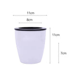 pot fleur hydroponique auto arrosage moderne blanc rayures verticales plante verte intérieur