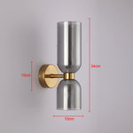 lampes murales modernes minimalistes verre transparent noir doré gris blanc