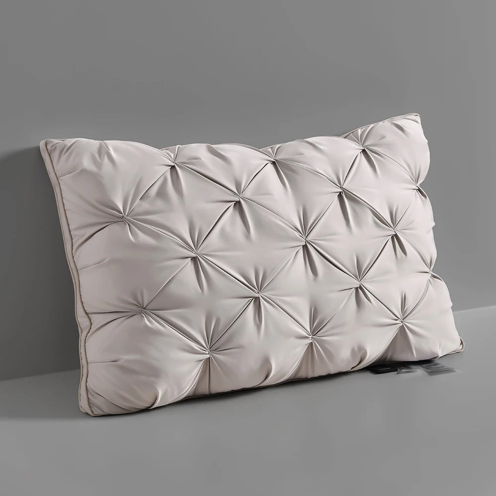 oreiller blanc plissé moderne microfibre polyester rectangulaire literie voyage qualité supérieur