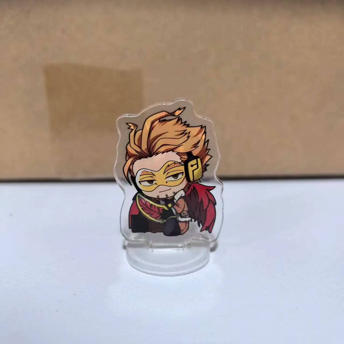 porte clés figurines acryliques transparentes personnages animés cartoon support rond my hero academia