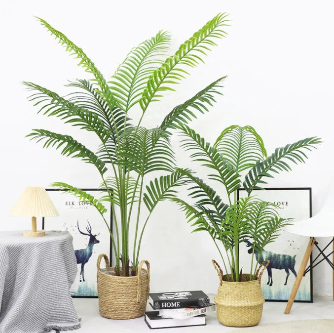plantes artificielles vertes modernes décoration intérieure pot noir jamais fanées