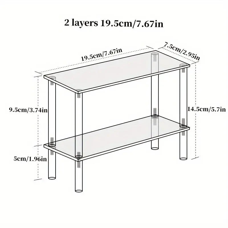 présentoir transparent acrylique support rangement vis fixations moderne cupcakes figurines