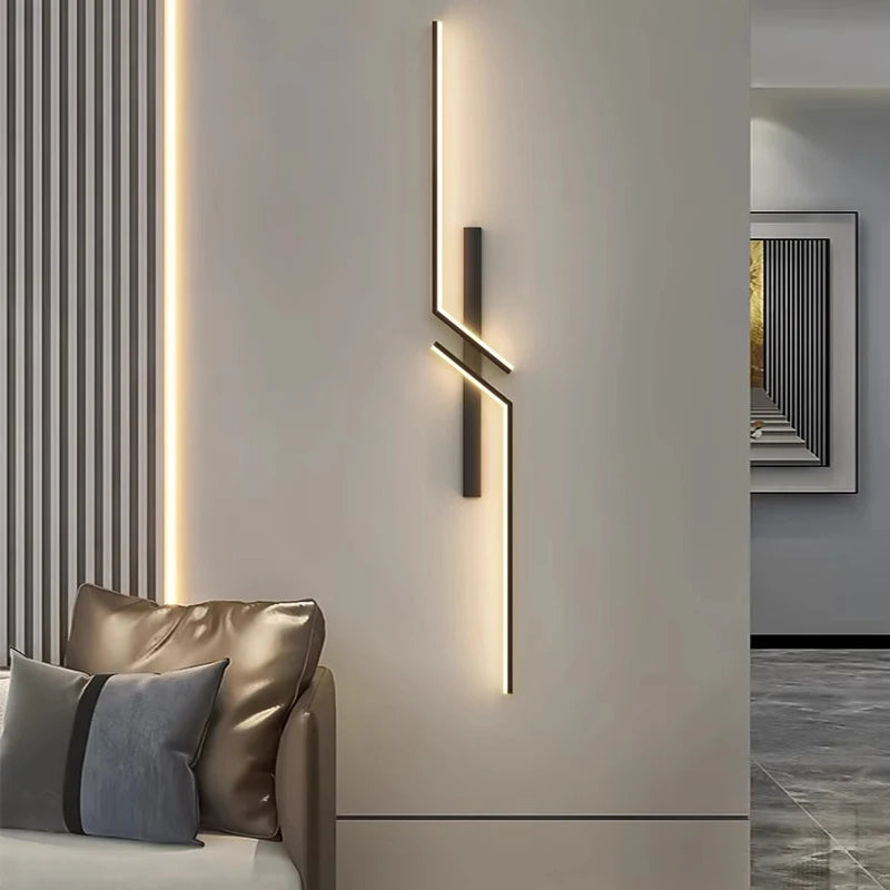 lampe murale noire led minimaliste geometrique cuisine chambre entrée étude salle manger 4000K 6500K