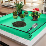 tapis sol protection jardin vert turquoise 50x50cm imperméable pliable utilitaire fonctionnel okolets coins