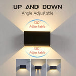applique murale led motion sensor extérieure ip65 contemporaine 6000k 4000k 3000k đen trắng