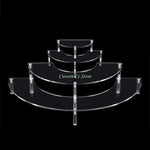 présentation transparente moderne support bijoux transparent sans motif grille tailles
