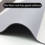 tapis sol gris moderne antidérapant polyester pile désossée lavage machine main intérieur cuisine porte