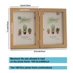Cadre photo pliable bois moderne motif floral taille 12x9cm 17.1x9.5cm 24.3x9.5cm