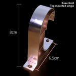 supports rideaux or blanc cuivre lisses modernes plaque fixation