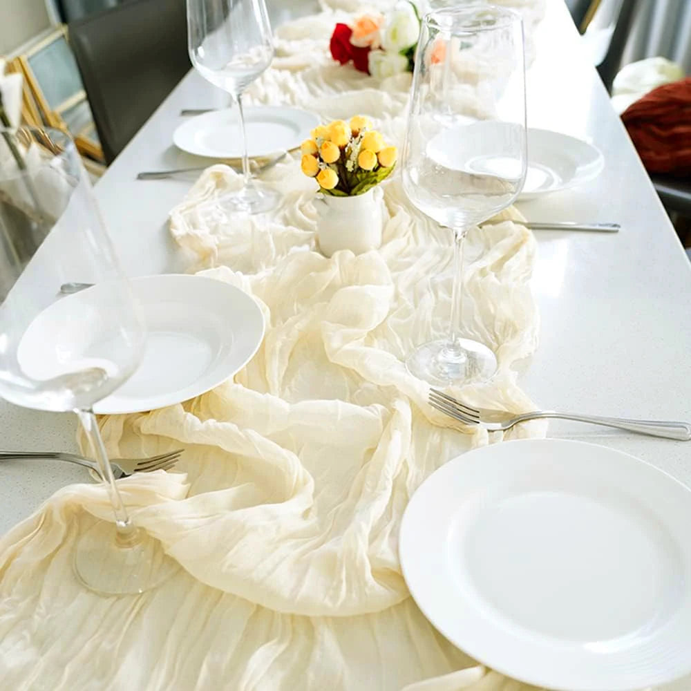serviette table plissée rose clair décorative maison 100% polyester