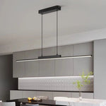 suspension lumineuse led ligne noir moderne minimaliste salle manger salon chambre principal