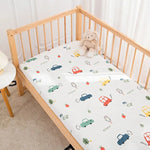 drap housse lit bébé coton motif oiseau étoile enfant chambre moderne blanc jaune gris