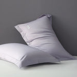 taies d'oreiller coton égyptien bleu texture satinée moderne 30x50cm 40x60cm 48x74cm 2pièces