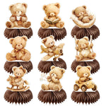 figurines nounours marron clair enfantin décoration anniversaire noël saint valentin festiveDecorationFêteEnfant