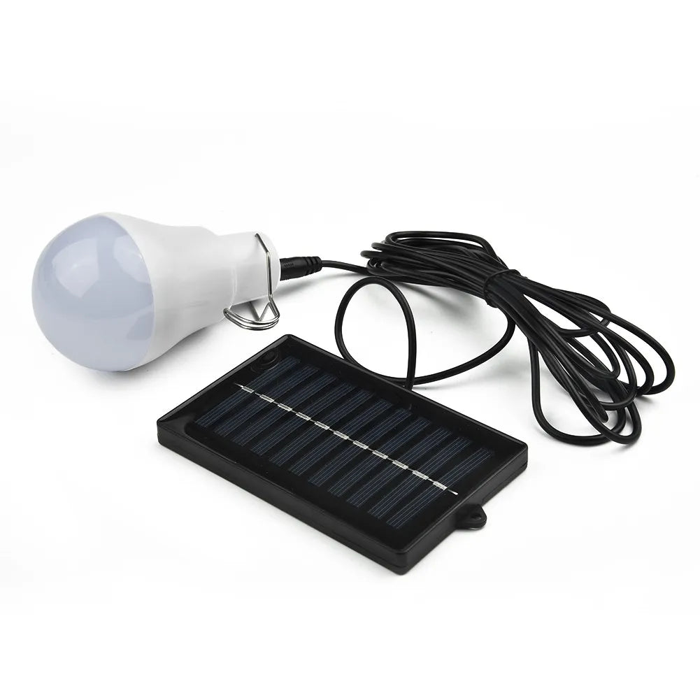 lumière solaire portable panneau blanc noir câble long utilitaire outdoor campingextérieur
